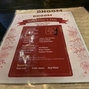 Dhoom - Menu - Indian Near Me - McLean, Virginia