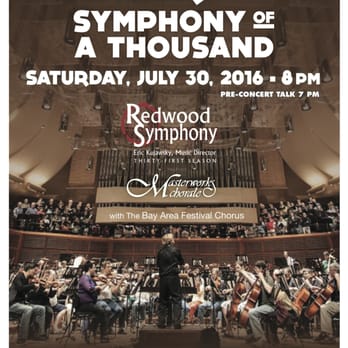Redwood Symphony - come one come all! Mahler Symphony 8 at San Mateo Performing Arts Center with Masterworks Chorale! - Performing Arts Near Me - Redwood City, California Redwood Symphony - come one come all! Mahler Symphony 8 at San Mateo Performing Arts Center with Masterworks Chorale! - Performing Arts Near Me - Redwood City, California