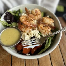 Wild Thyme Oceanside Eatery - Mediterranean Salad with shrimp