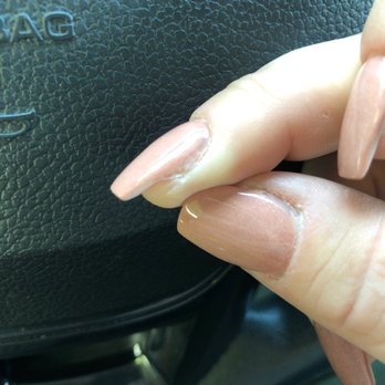 Crystal Nails - My other middle finger where the drill made a little cut into my skin. Didn't bleed but is painful To the touch. - Nail Salons Near Me - San Diego, California