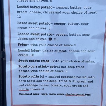J Crazy Potatoes - potato menu - Food Trucks Near Me - Beaverton, Oregon J Crazy Potatoes - potato menu - Food Trucks Near Me - Beaverton, Oregon