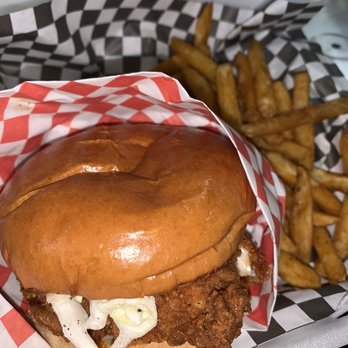 Chicky Sandos - Chicken sandwich with fries - Chicken Shop Near Me - Baton Rouge, Louisiana Chicky Sandos - Chicken sandwich with fries - Chicken Shop Near Me - Baton Rouge, Louisiana