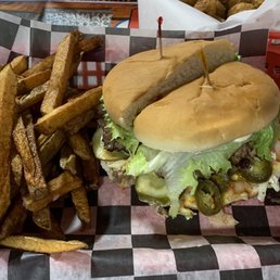 Hamburger and small Fries