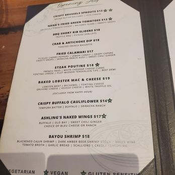 Ashling Kitchen and Bar - MENU - New American Near Me - Crofton, Maryland