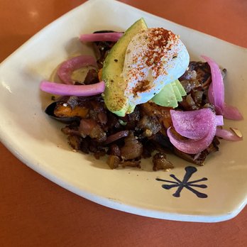 Snooze, an A.M. Eatery - Sweet Potato Bacon Smash Up - Breakfast & Brunch Near Me - Tempe, Arizona