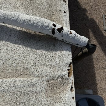 HBC Roofing - Holes and damage in foam roof - Roofing Near Me - Mesa, Arizona