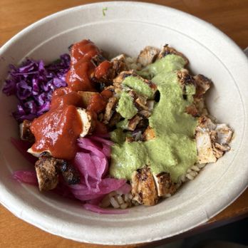 The Kebab Shop - Chicken bowl with brown rice - Mediterranean Near Me - Los Angeles, California