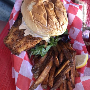 Crabby Rick's Shore Shack - Blackened fish sandwich - Seafood Near Me - Lavallette, New Jersey