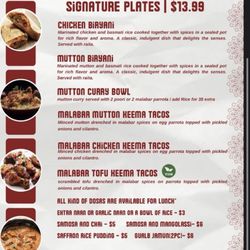 Dosa Boti - Lunch menu