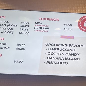 Golden Spoon - Yogurt sizes - Ice Cream & Frozen Yogurt Near Me - Oceanside, California