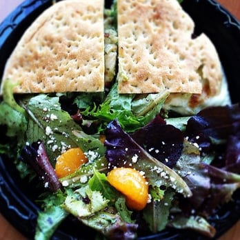 Urbane Cafe - Chicken pesto sandwich with side salad. - Sandwiches Near Me - Valencia, California