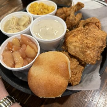 Chicken House - Chicken dinner with sides of corn, fried apples, dumplings & mashed potatoes - Chicken Wings Near Me - Sellersburg, Indiana