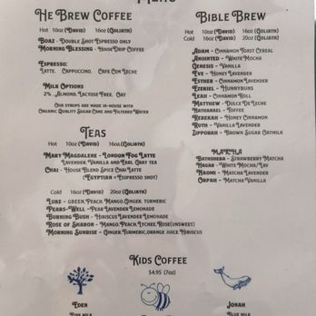John 3:16 Caffe - Menu - Coffee & Tea Near Me - St. Cloud, Florida