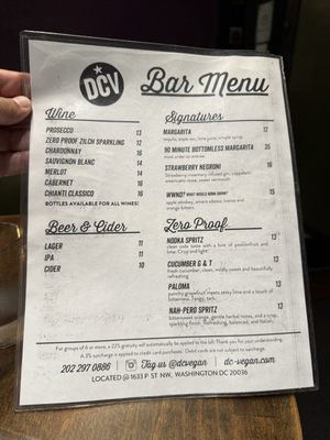 Menu photo 2 DC Vegan Washington, DC, DC