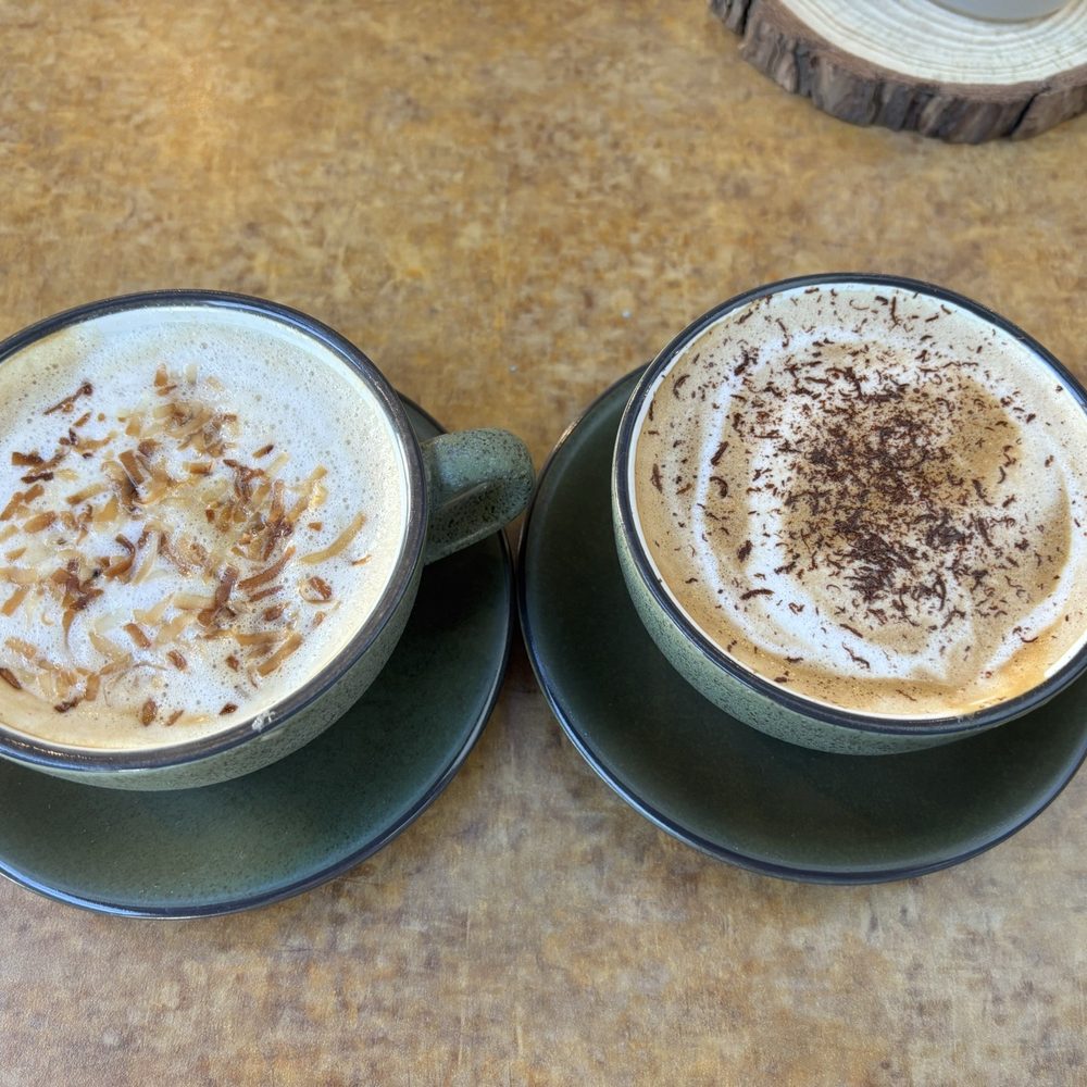 More Than Coffee - Toasted coconut latte and a dark chocolate mocha. - Coffee & Tea Near Me - Knoxville, Tennessee