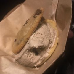 Rookie's - Sugar cookie and original chocolate chip cookie with cookies and cream ice cream