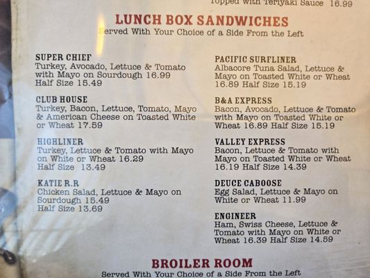 Menu photo 8 The Red Caboose Cafe Clovis, CA