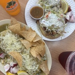 Karina's Tacos - HUGE burrito covered in green salsa and a couple of sopes -- both of these lasted two meals each!