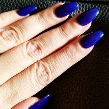 Dashing Diva Nails - Winter blue tapered square nails - Nail Salons Near Me - Portland, Oregon