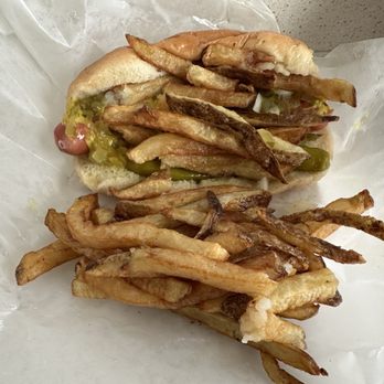 Gene & Jude's - Hot Dog w/ Fries. - Fast Food Near Me - River Grove, Illinois Gene & Jude's - Hot Dog w/ Fries. - Fast Food Near Me - River Grove, Illinois