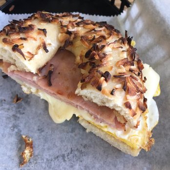 Buddy's Bagels - Sarasota - Brooklyn on an onion bagel - Bagels Near Me - Sarasota, Florida