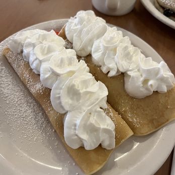 Millbrae Pancake House - Swedish pancakes w strawberry and whipped cream - American Near Me - Millbrae, California Millbrae Pancake House - Swedish pancakes w strawberry and whipped cream - American Near Me - Millbrae, California
