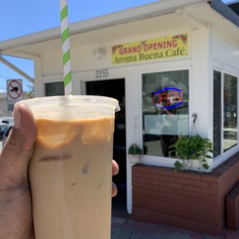 Aroma Buena Cafe - Iced coffee with a lil creamer - Coffee & Tea Near Me - San Francisco, California