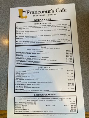 Menu photo 1 Francoeur's Cafe Manchester, NH