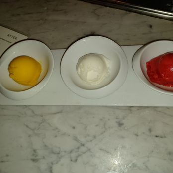 Faubourg Montclair - Assortment sorbet: raspberry, lemon, mango - French Near Me - Montclair, New Jersey