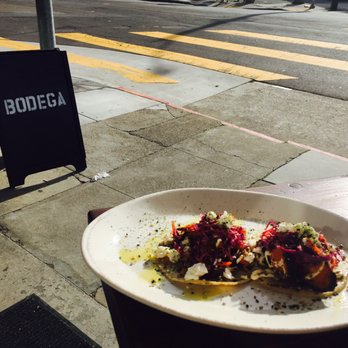 Bodega - Sweet potato tacos al fresco! - Wine Bars Near Me - San Francisco, California Bodega - Sweet potato tacos al fresco! - Wine Bars Near Me - San Francisco, California