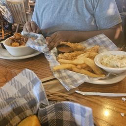 Chicken fingers and fries. Chicken fingers and fries.
