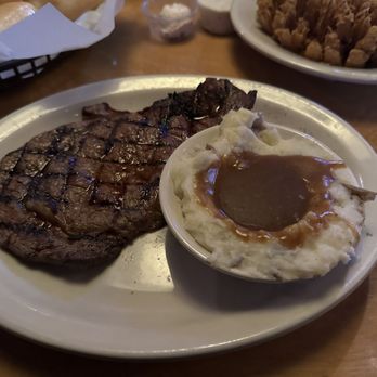 Texas Roadhouse - 12 oz Ribeye Steak w/mashed potato - Steakhouses Near Me - Flagstaff, Arizona