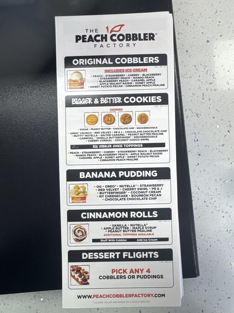 Food from The Peach Cobbler Factory