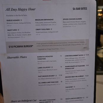 Fogo de Chão - Bar menu Oct 2025 - Brazilian Near Me - Elmhurst, New York