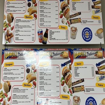 Magli Delicious - Menu (unsure if current) - Venezuelan Near Me - Winter Haven, Florida