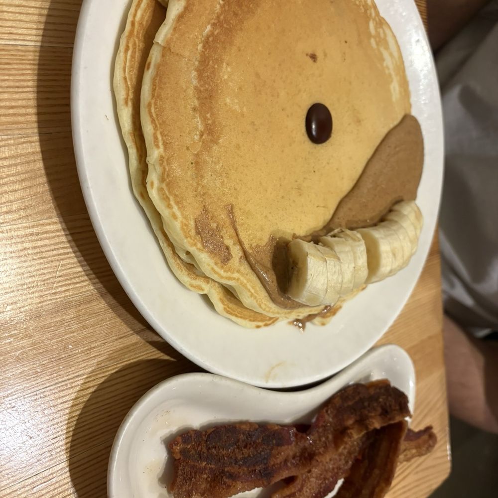 Nutty Cakes with side of extra crisy bacon