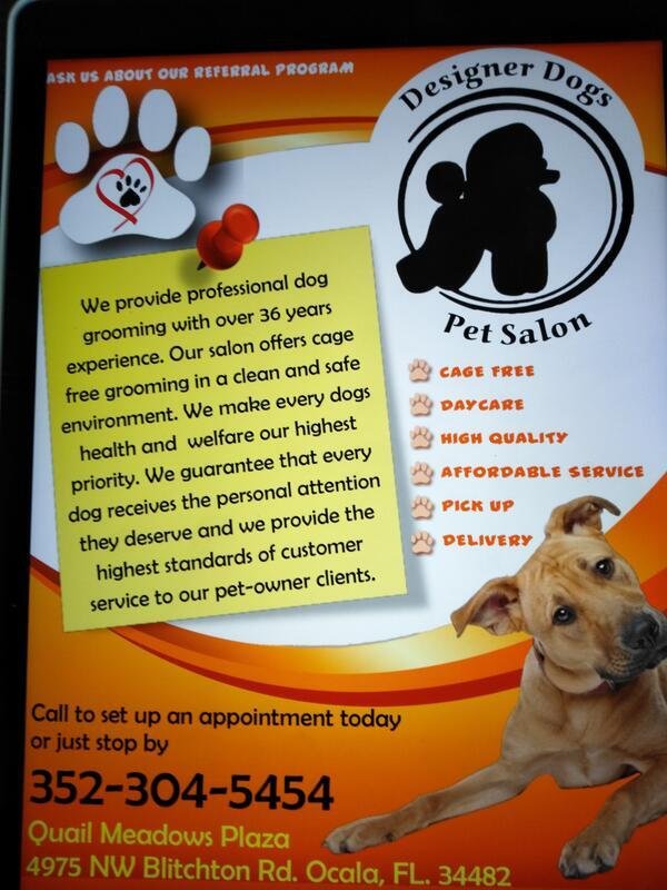 DESIGNER DOGS PET SALON OCALA Updated September 2024 4975 NE