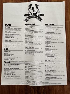 Menu photo 2 Herradura Houma, LA