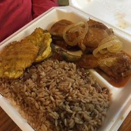 Stewed chicken, rice&beans, and plantains. Stewed chicken, rice&beans, and plantains.