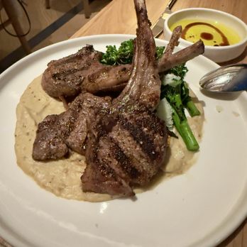 Zaytinya - LAMB CHOPS (3/5) but the sauce on the bottom was 5/5 - Turkish Near Me - Palo Alto, California