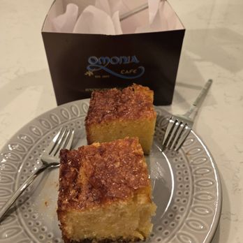 Omonia Cafe - Orange Cake split in halfs - Bakeries Near Me - Astoria, New York