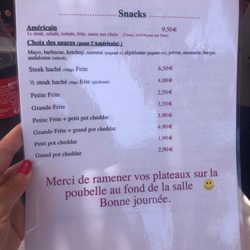 Caffe Rosso - Steak and chips menu