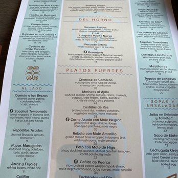 Caracol - Menu - Seafood Near Me - Houston, Texas