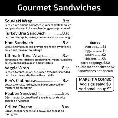 Menu photo 2 Ben's Cafe Calgary, AB