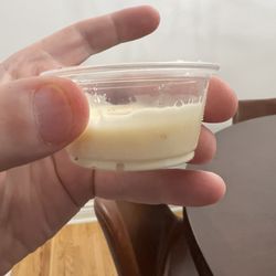 Vis-à-Vis - Tiny dip cup, $0.99 could probably fill it up a bit.