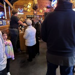 Texas Roadhouse - The crowd blocking my exit after eating and not feeling so good.