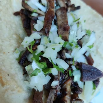 Roberto's Taco Shop - Inside of the lengua taco (tongue) - Mexican Near Me - Las Vegas, Nevada Roberto's Taco Shop - Inside of the lengua taco (tongue) - Mexican Near Me - Las Vegas, Nevada