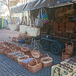 Wochenmarkt Haan - Korbwaren.