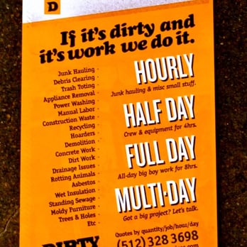 Dirty Work Services - Residential Services - Junk Removal & Hauling Near Me - Austin, Texas Dirty Work Services - Residential Services - Junk Removal & Hauling Near Me - Austin, Texas