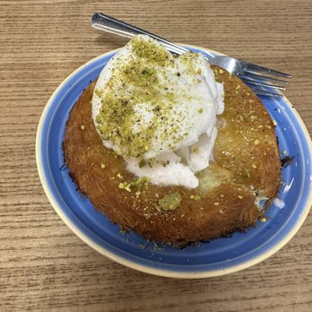 Filo Dessert - knafe khishneh with mistika ice cream - Ice Cream & Frozen Yogurt Near Me - Anaheim, California Filo Dessert - knafe khishneh with mistika ice cream - Ice Cream & Frozen Yogurt Near Me - Anaheim, California